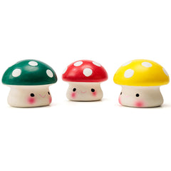 Pawdoer balle siffle champignon rose, idéale pour petits chiens et chiots.