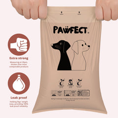 Pawfect: rouleaux sacs crottes durables etanche, fiabilité lors des promenades.