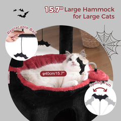 Pawfessor Arbre chat gothique 32 pouces grand hamac pour repos douillet.
