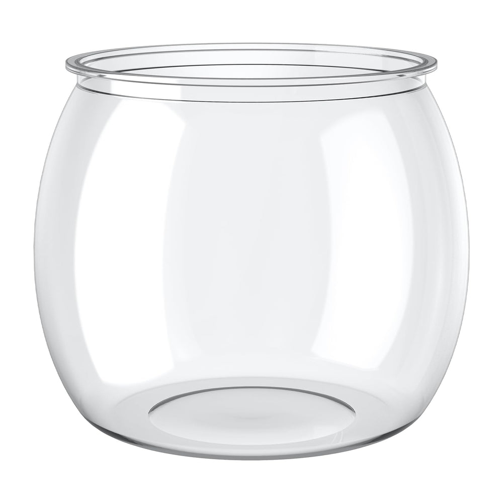 Pawfly bocal poisson plastique 0,5 gal rond, vision claire pour observer les poissons.