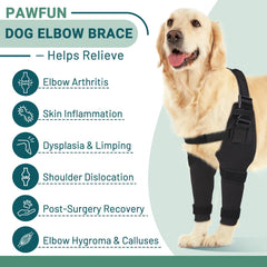 Pawfun manche-coude-chien double protegee pour un soutien équilibré lors des sorties.