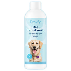 Pawfy additif eau dentaire frais pour chien, haleine plus agréable.