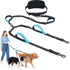 PawistaPal laisse main libre pour deux chiens, promenade confortable.
