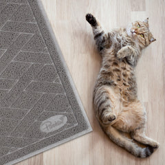 Pawkin Tapis Litière Chat Jumbo XX-Large, texture douce, confort paw pour chats sensibles.