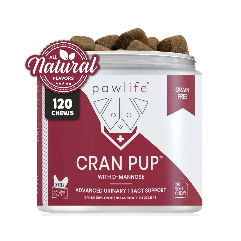 Pawlife: boîte de suppléments canneberge pour chien, soutien urinaire potentiel.