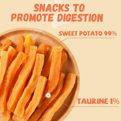 Pawmate texture croquettes patate douce, friandise tendre et appétente.