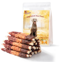 PawMate pack-shot avec friandises multi-saveurs, idéal pour récompenser pendant l’entraînement.