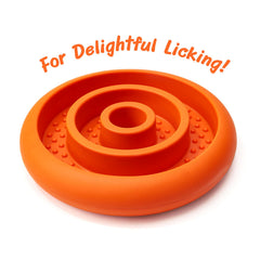 Pawnana jeu-denrichissement-congelable-chien-orange, offre stimulation mentale et plaisir glacé.