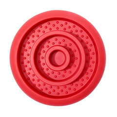 Pawnana Slow Feeder Lick Mat avec anneau intérieur rouge, ralentit l'alimentation et optimise la mastication.