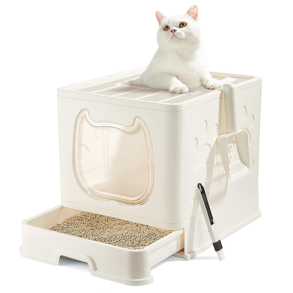 Pawsayes bac litière avec tiroir pour nettoyage rapide.