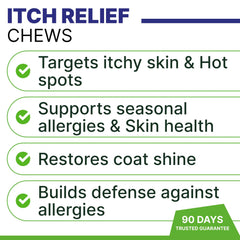 PAWSENTIAL Allergy Relief Chews – portion 2-5g adaptée à la taille du chien