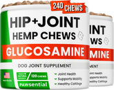 Pawsential packshot de friandises articulations pour chien, soutien potentiel à la mobilité.