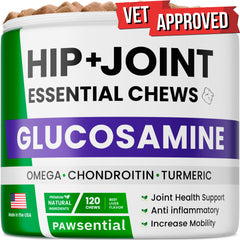 Pawsential glucosamine pour chien, gomme savoureuse soutenant les articulations.