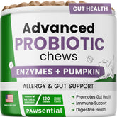Gommes Probiotiques Pawsential pour digestion efficace et energie du chien