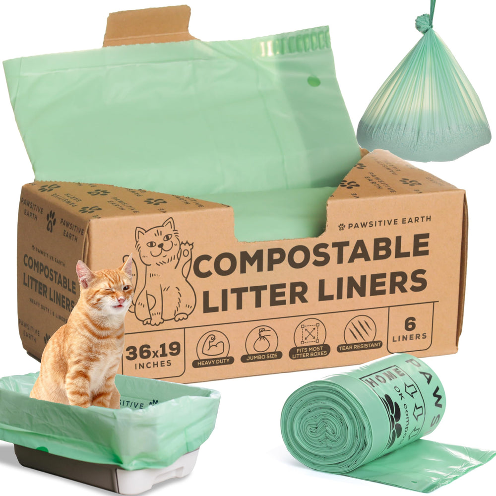 Pawsitive Earth: liner litière compostable, emballage pratique et respectueux de l’environnement.