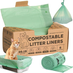 Pawsitive Earth: liner litière compostable, emballage pratique et respectueux de l’environnement.