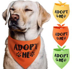 Bandana Pawskido Adoptez-Moi trio de couleurs pour sorties et visibilité.