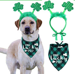 Pawskido costu me chien Saint-Patrick bandeau trefle vert pour briller.