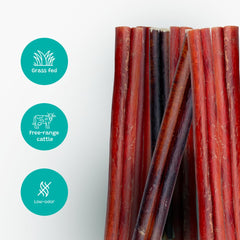 Pawsome Ranch Bully Sticks taille petit chien, mastication adaptée et durable.