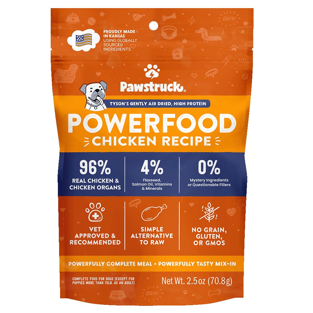 Pawstruck alimentation air seche poulet échantillon 2-5oz, pratique à tester