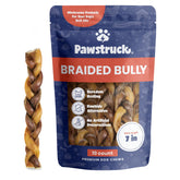 Pawstruck bâtonnets tressés 7 pouces pour chiens, distraction durable.