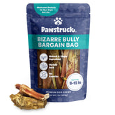 Pawstruck Bizarre Bully Sticks, longueur 8-12 pouces, friandise longue durée pour chien.