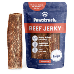 Pawstruck jerky boeuf premium, tranche 10 pouces, récompense idéale lors des entraînements.