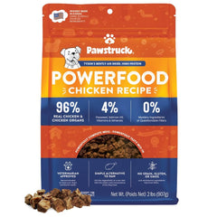 Pawstruck bouchées poulet air-séché: texture croustillante et récompense savoureuse.