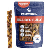 Pawstruck bully-sticks 9 tresses durables pour mâcher longtemps et apaiser l'ennui.
