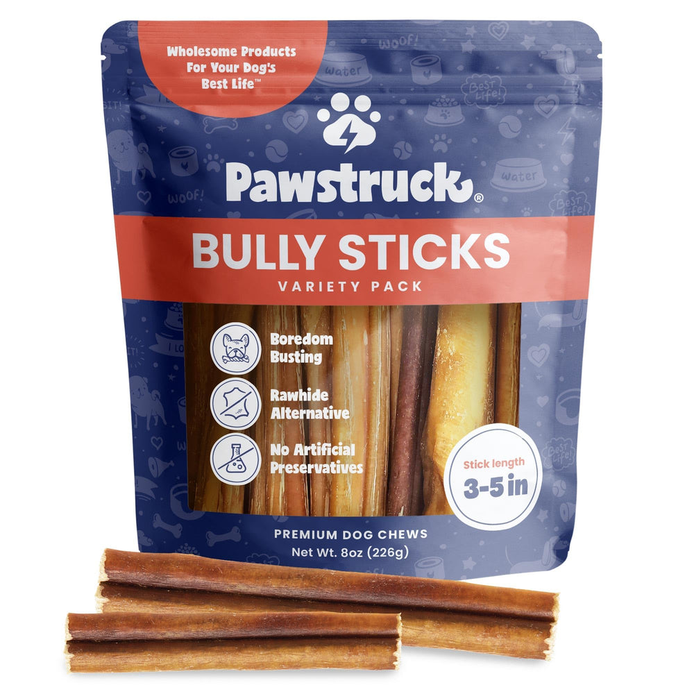 Pawstruck Bâtons Bully naturels 3-5 pouces pour petits chiens, friandise durable