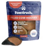 Pawstruck sabots de boeuf farcis au beurre de cacahuète, mastication longue durée pour chiens