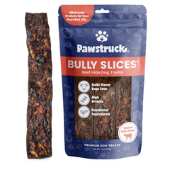 Pawstruck tranches peau boeuf riches en protéines pour chiens.