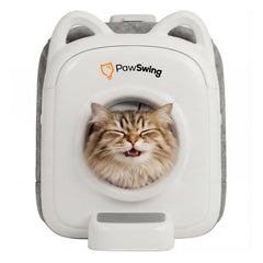 PawSwing Chat auto-nettoyage intégré retire facilement les poils au passage.