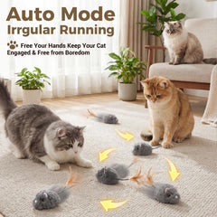 Pawthquake souris peluche réaliste prêtant à la chasse ludique.