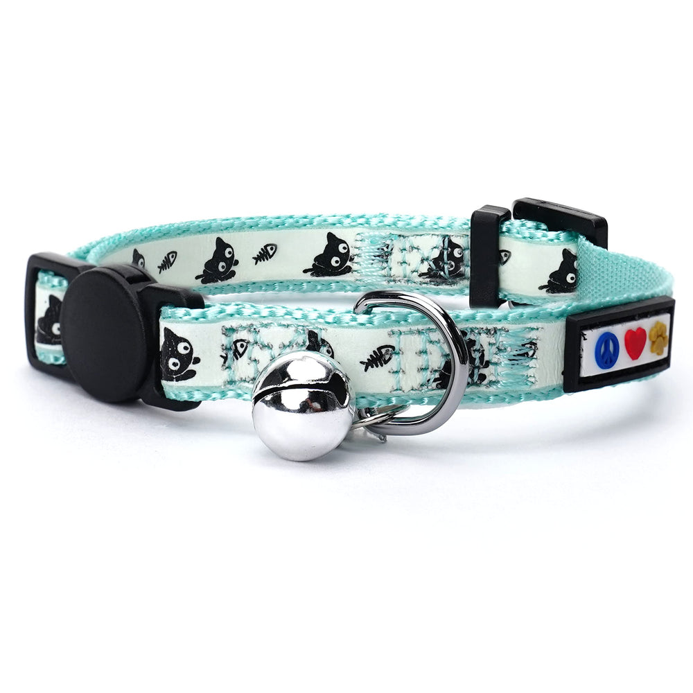 Pawtitas collier lumineux nuit: meilleure visibilité nocturne pour votre chat.