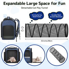 Pawtners sac à dos chat tunnel extensible pour plus d espace