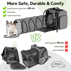 Pawtners sac-chat fenetres mesh 4 cotes ventilation optimise