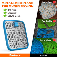 Pawtners tapis anti dérapant en inox, stabilité pendant les repas.