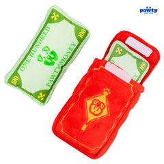 PAWTY jouet enveloppe crissante qui stimule les sens lors des jeux.