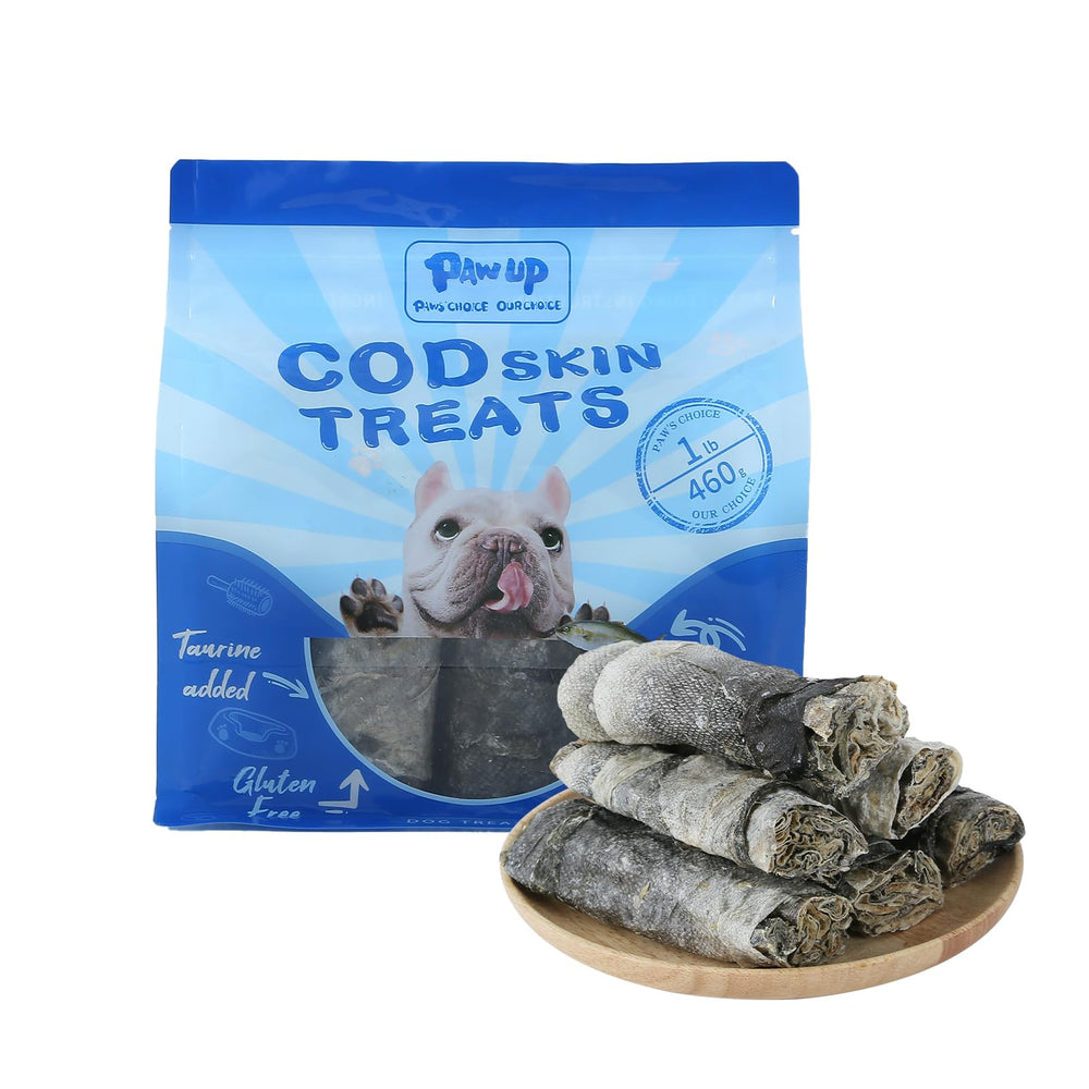PAWUP Cod Skin: emballage attrayant pour chien, friandise saine