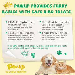 PAWUP Foie de canard lyophilisé croustillant, texture attrayante pour chiens et chats