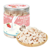 PAWUP friandise lyophilisée yaourt chèvre fraise, idéale pour l'entraînement des chiots.