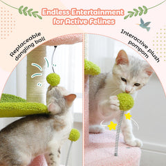 PAWZ Road Arbre Chat Fleur Rose 32 pouces condo privé pour sieste.
