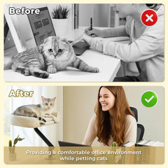 PAWZ Road surface-peluche offre douceur et confort au chat sur le lit de bureau