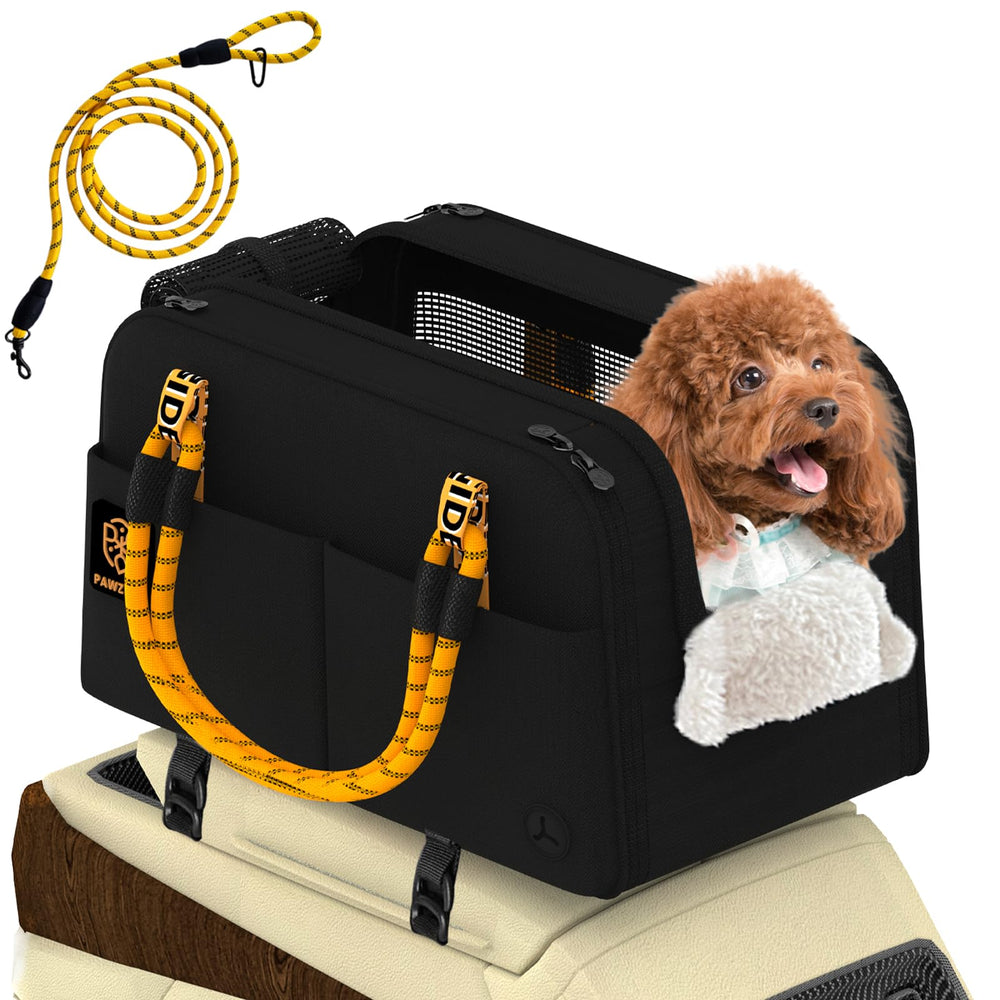 PAWZIDEA console centrale pour chien petit — vue avant, confort en trajet.