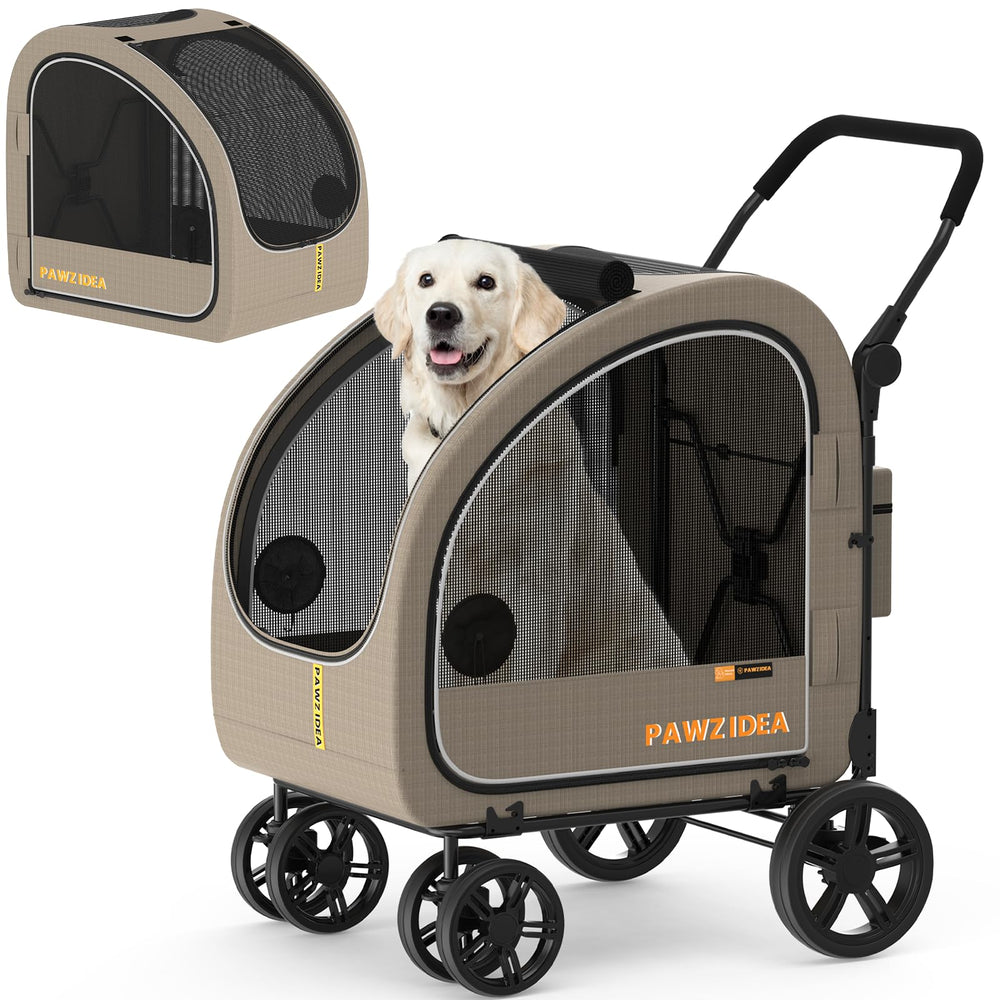 PAWZIDEA Poussette chien terrain grande pour balades et voyages