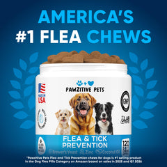 Pawzitive Pets emballage 120 bouchées, format pratique pour toute la famille canine.