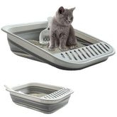 Paxlkuao bac-litiere-chaton-pliable, pratique pour rangement et voyage.