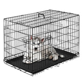 PayLessHere cage-chien 24-pouces, portes doubles, pratique pour le voyage et le quotidien.