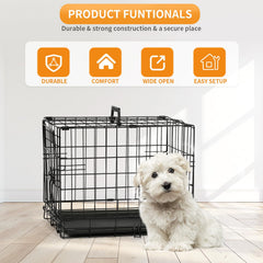 PayLessHere cage métallique pliable pour chien, transport facile et rangement pratique.